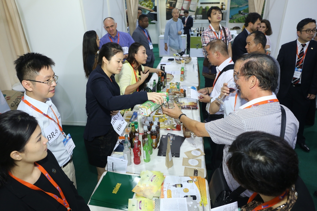 Food and drink tasting served in MIF exhibition area