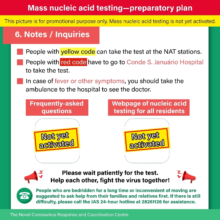 6. Mass nucleic acid testing-preparatory plan