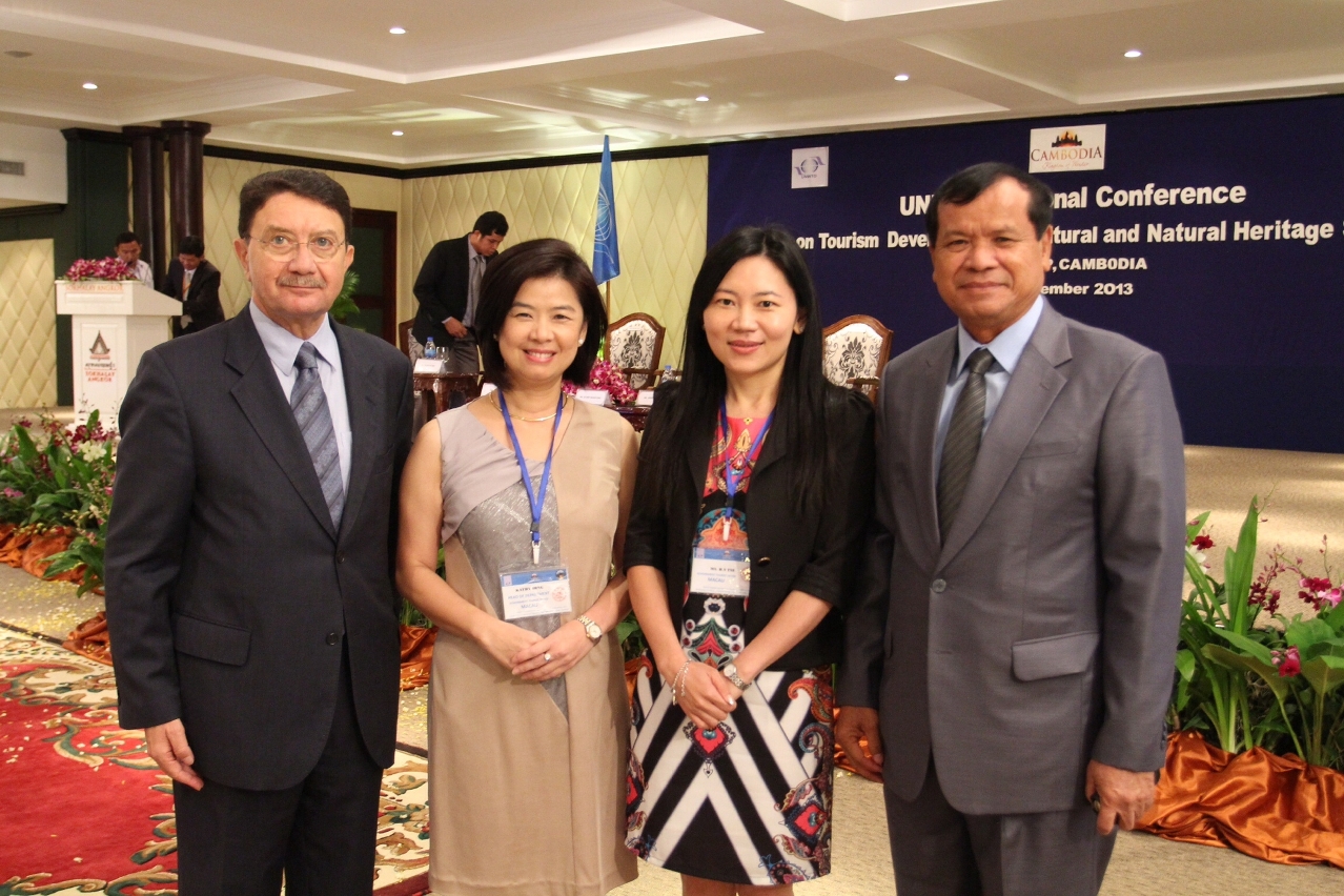 MGTO representatives with the UNWTO Secretary-General and Cambodia Minister of Tourism