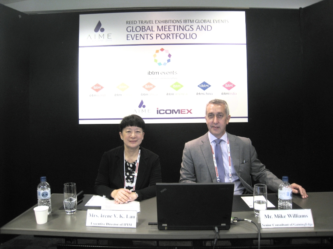 Mrs. Irene V. K. Lau, Executive Director of IPIM, speaking at the press conference.