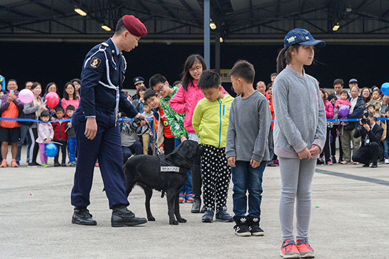 Performance of police dog.