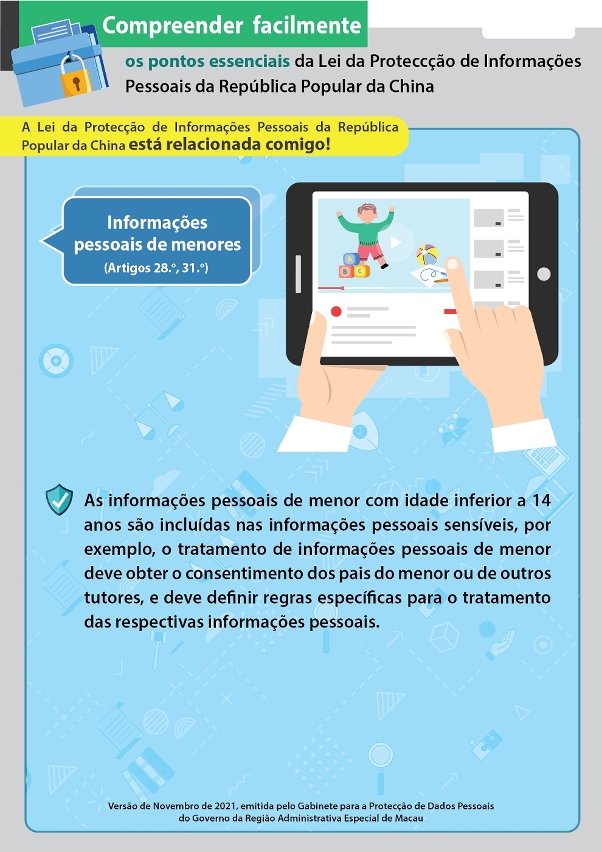Informações pessoais de menores