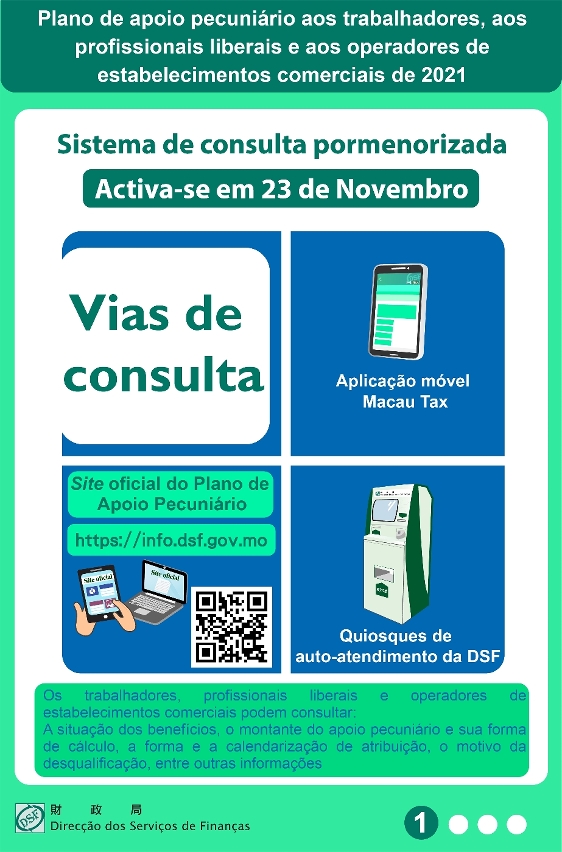 Plano de Apoio Pecuniário aos Trabalhadores, aos Profissionais Liberais e aos Operadores de Estabelecimentos Comerciais O sistema de consulta pormenorizada activa-se amanhã (dia 23)_1