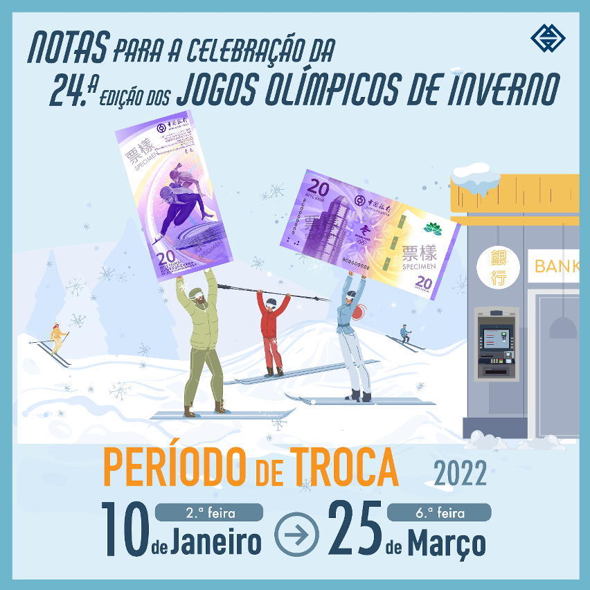 Troca das notas para a celebração da 24ª Edição dos Jogos Olímpicos de Inverno iniciará na próxima Segunda-feira (dia 10)