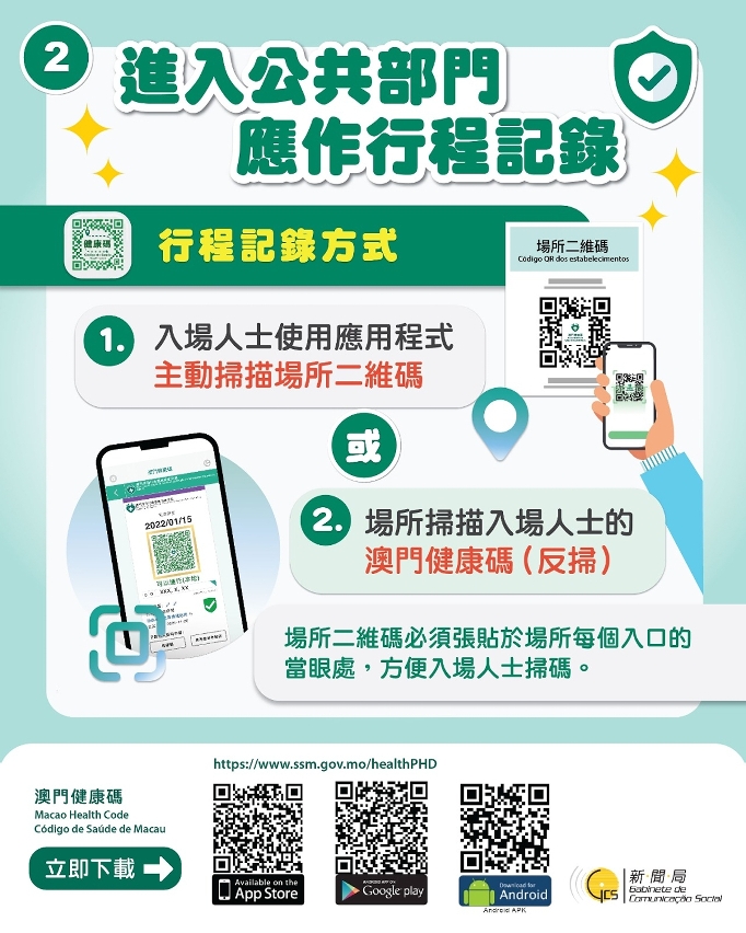 進入公共部門應作行程記錄