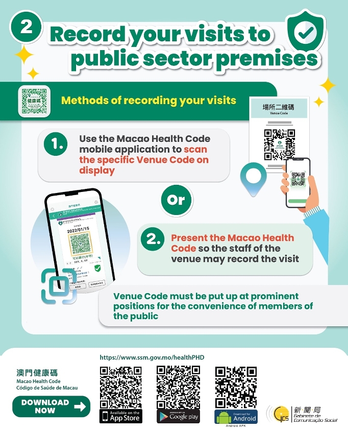 Remember to scan Venue Code when visiting public sector premises.