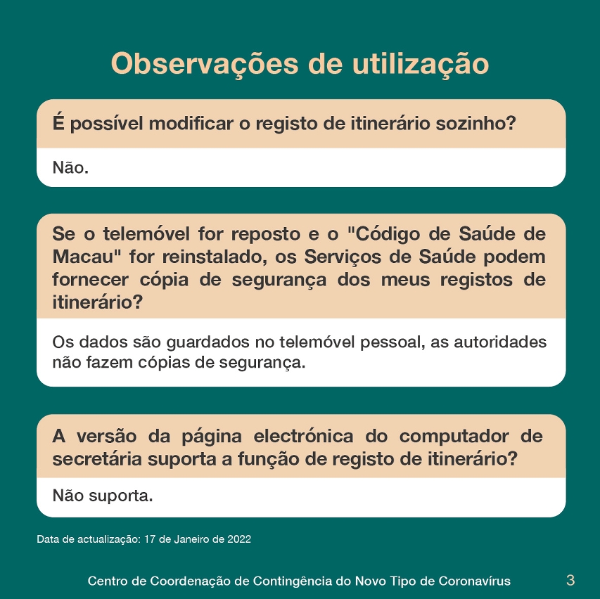 Perguntas frequentes sobre utilização do registo de itinerário