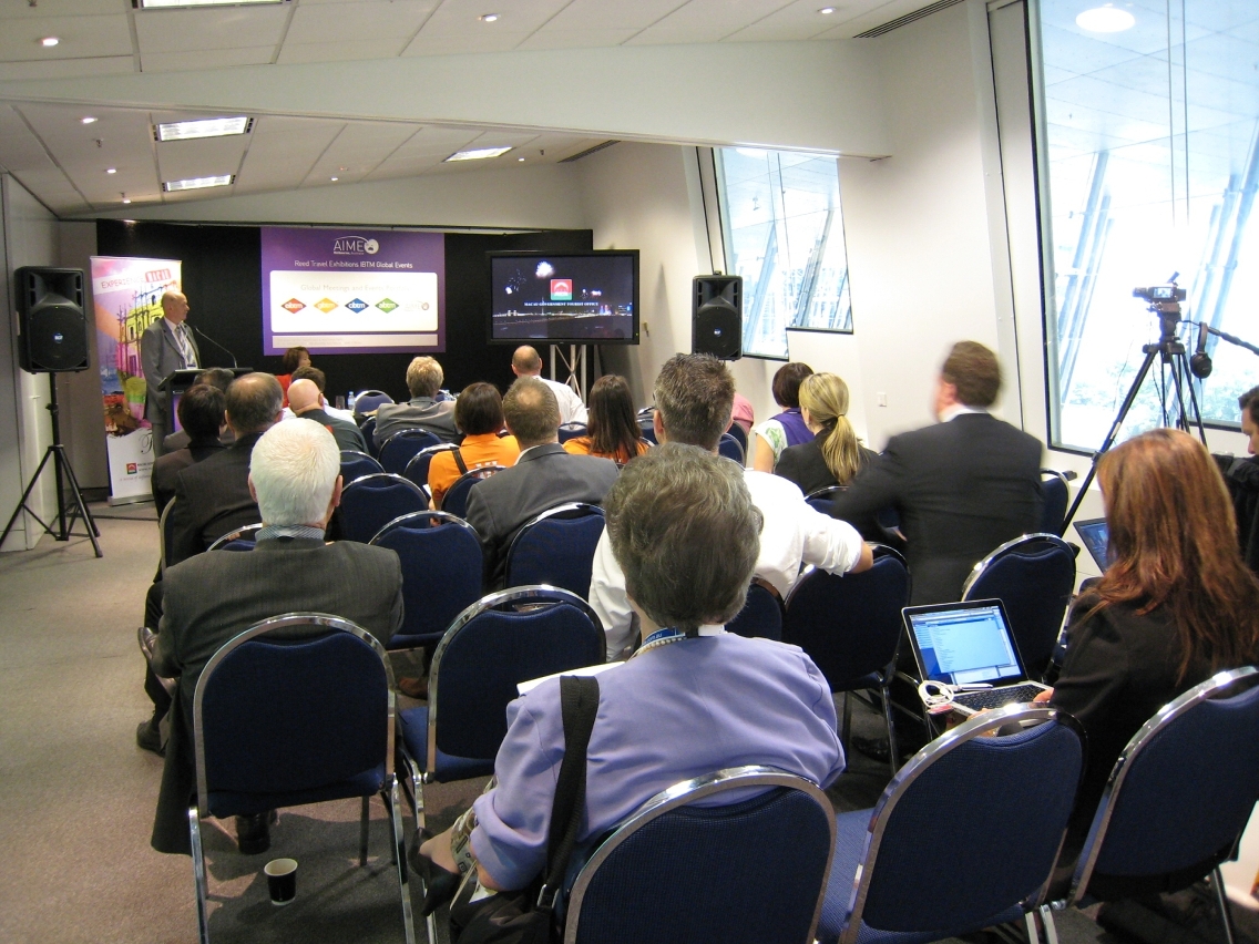 Press conference introducing Macau MICE during AIME