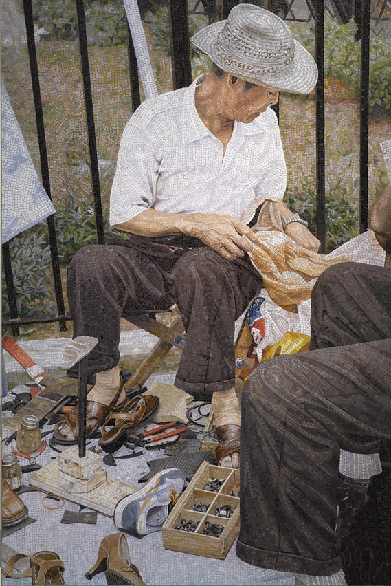 Mosaic Shoemaker, China Town, New York