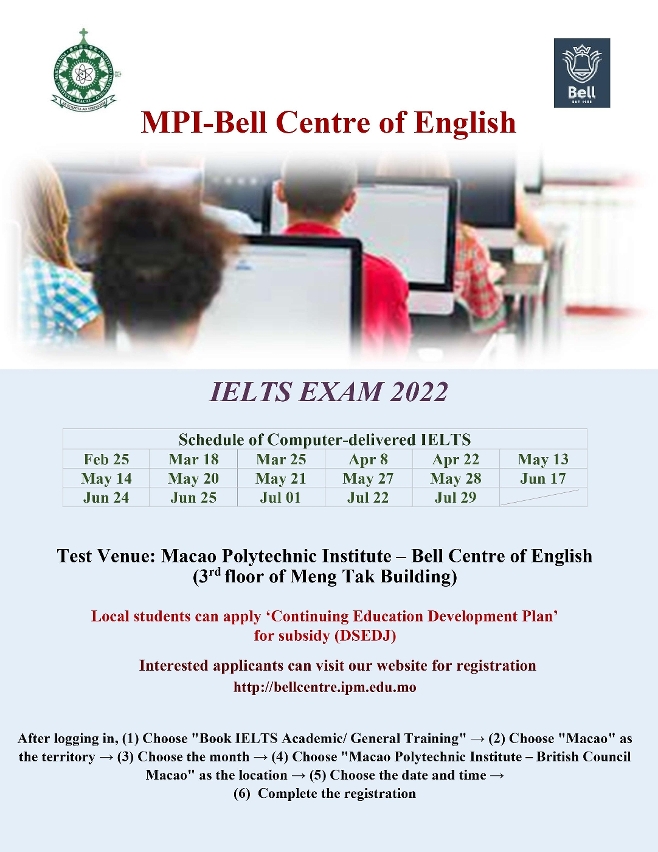 IELTS test at MPI-Bell Centre of English now opens for registration