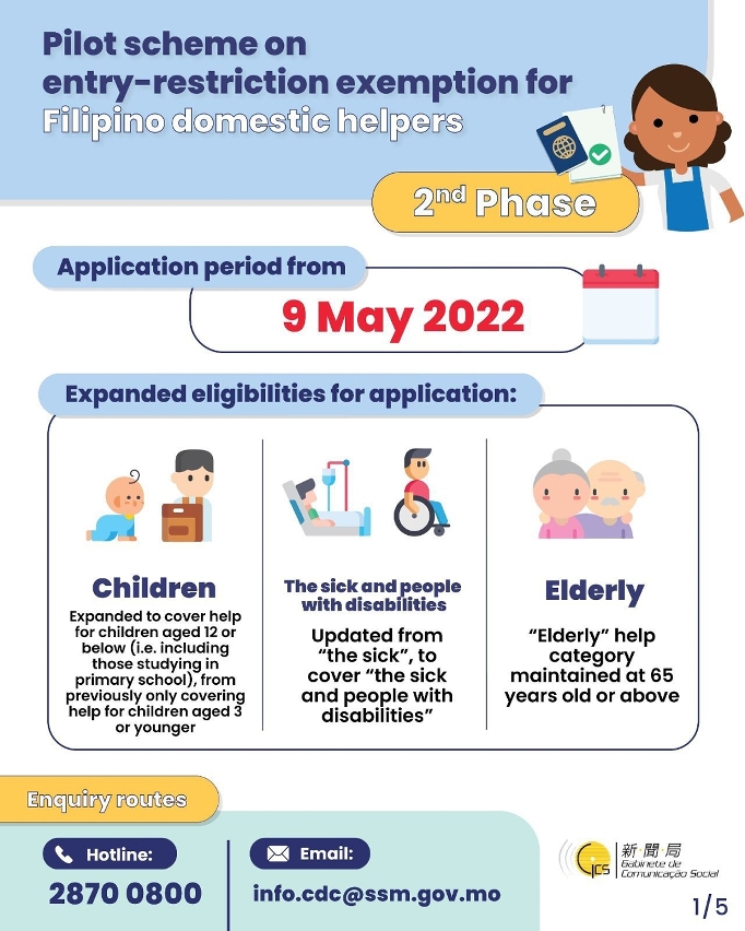Pilot scheme on entry-restriction exemption for Filipino domestic helpers (2nd phase)