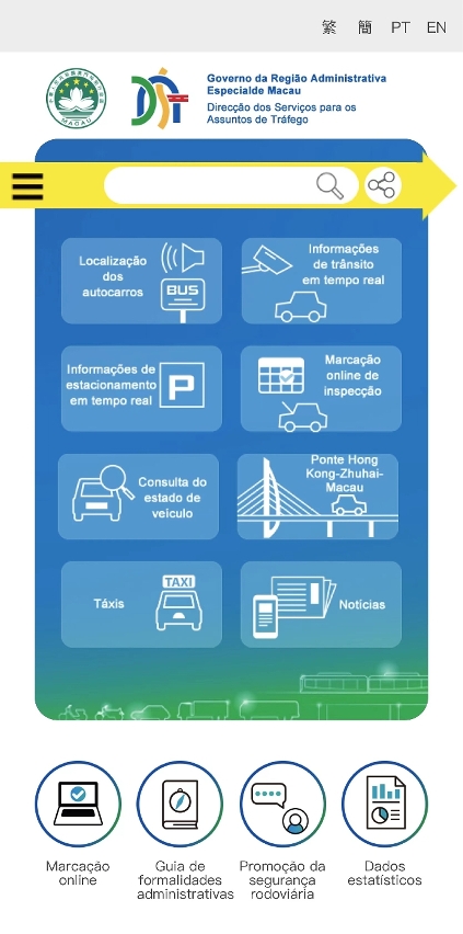 nova interface do website adapta-se a diferentes dispositivos móveis