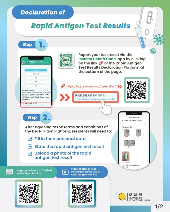 Declaration of Rapid Antigen Test Results