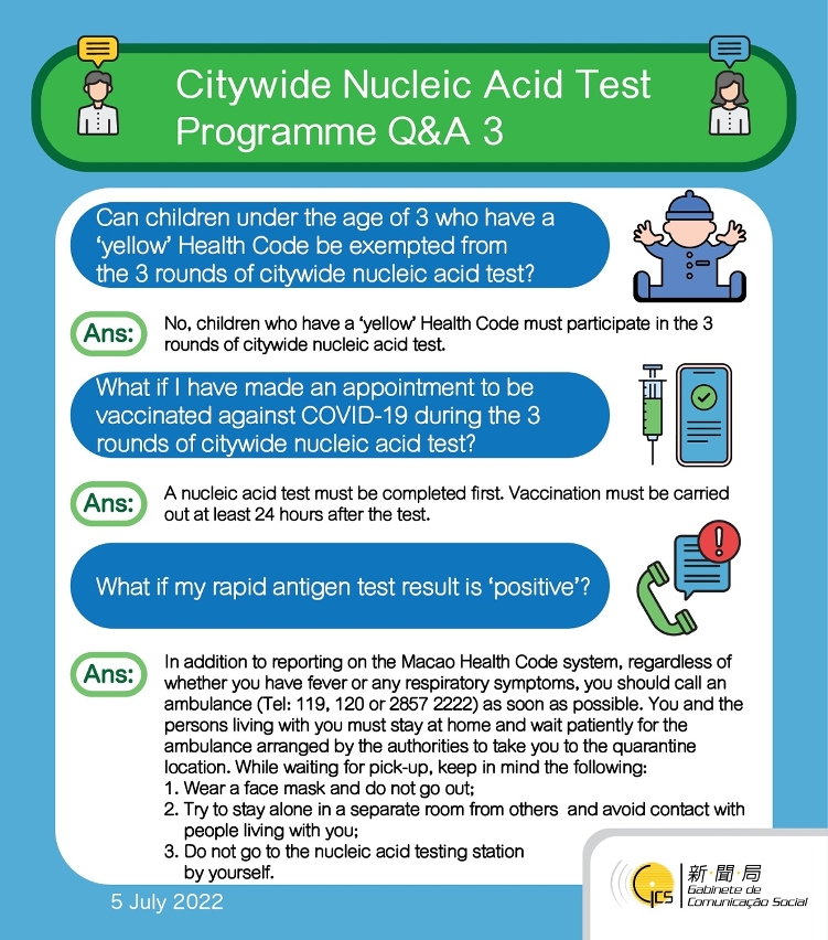 Citywide Nucleic Acid Test Programme Q&A 3