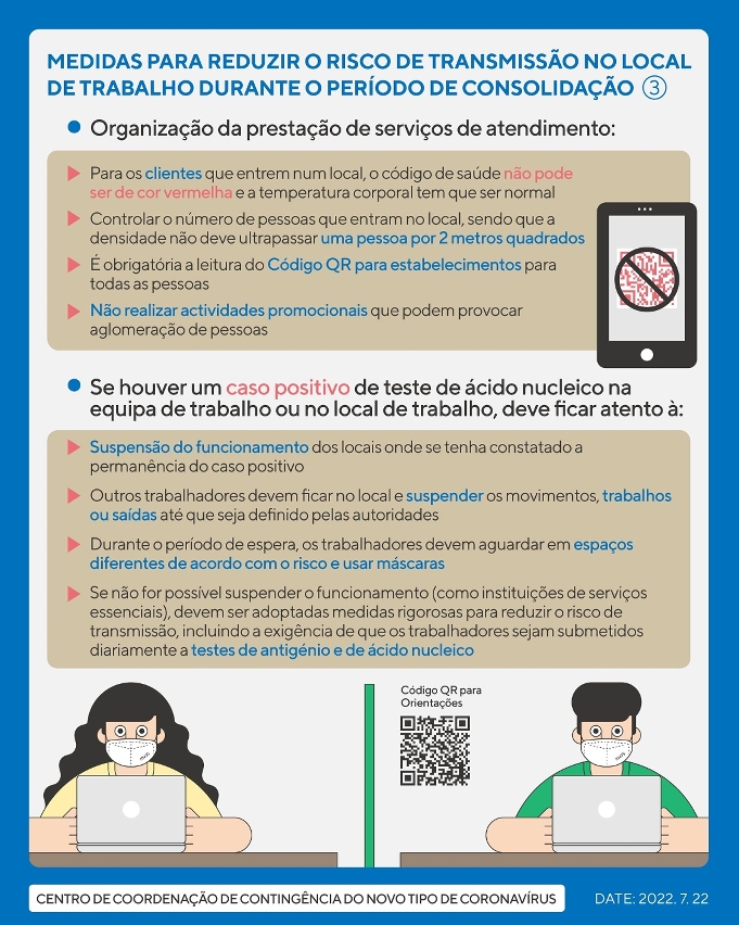 medidas para reduzir o risco de transmissão no local de trabalho durante o período de consolidação 03