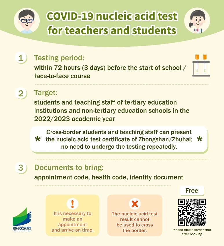 COVID-19 nucleic acid test for teachers and students