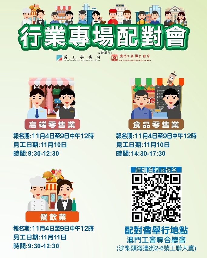 勞工局下周辦3場配對會　提供108個空缺