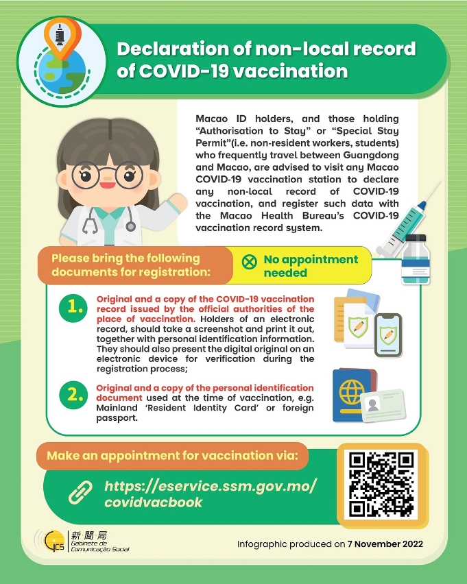 Declaration of non-local record of COVID-19 vaccination