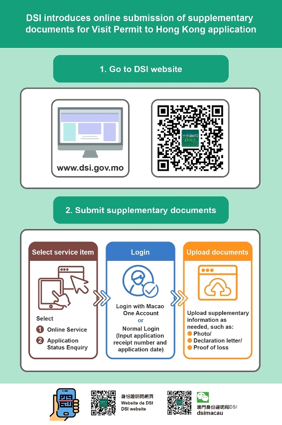 dsi introduces online submission of supplementary documents for visit permit to hong kong application