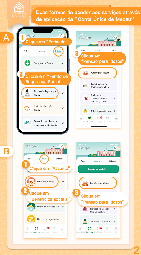 Pedido da pensão para idosos na aplicação para telemóvel e na versão web da “Conta Única de Macau”_2