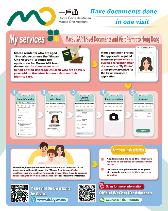 dsi launches macao sar travel document application service in “macao one account”