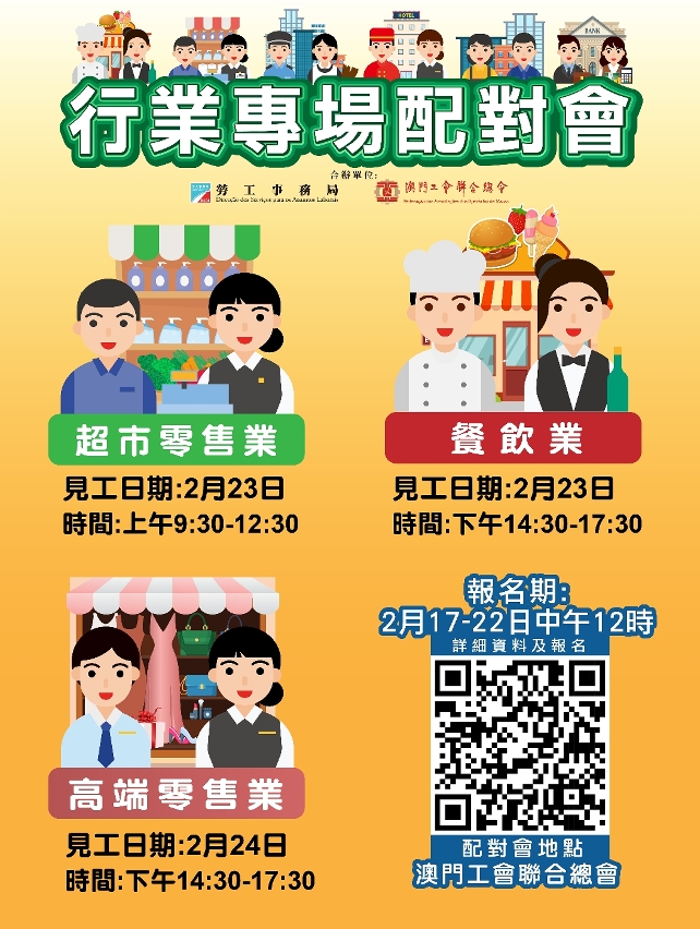 勞工局2月第四周辦3場配對會　共提供266個職缺