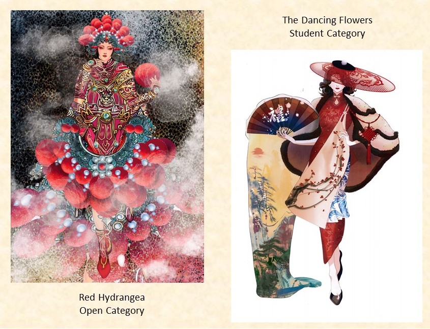 Works of champion of the last Macao Fashion illustration contest