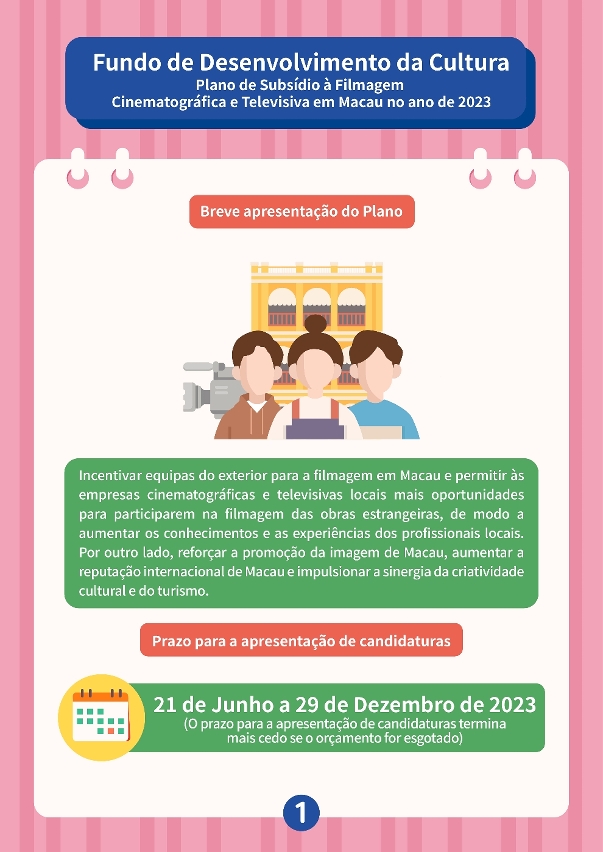 “plano de subsídio à filmagem cinematográfica e televisiva em macau” (1)