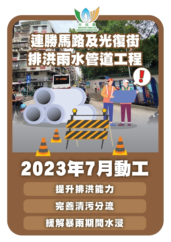 連勝馬路及光復街加建排洪雨水管道工程