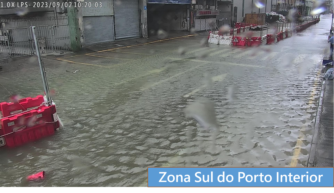 Figura 4: Situação das inundações na parte sul do Porto Interior na manhã de 2 de Setembro