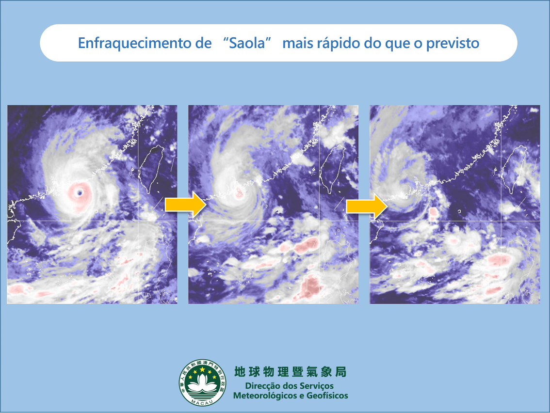 Figura 5: Imagem de satélite (indicando mudanças de intensidade de “Saola”)