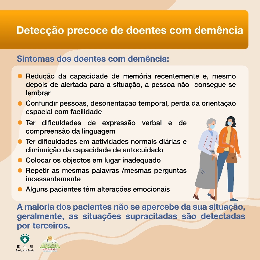 Infografia para a detecção precoce de doentes com demência