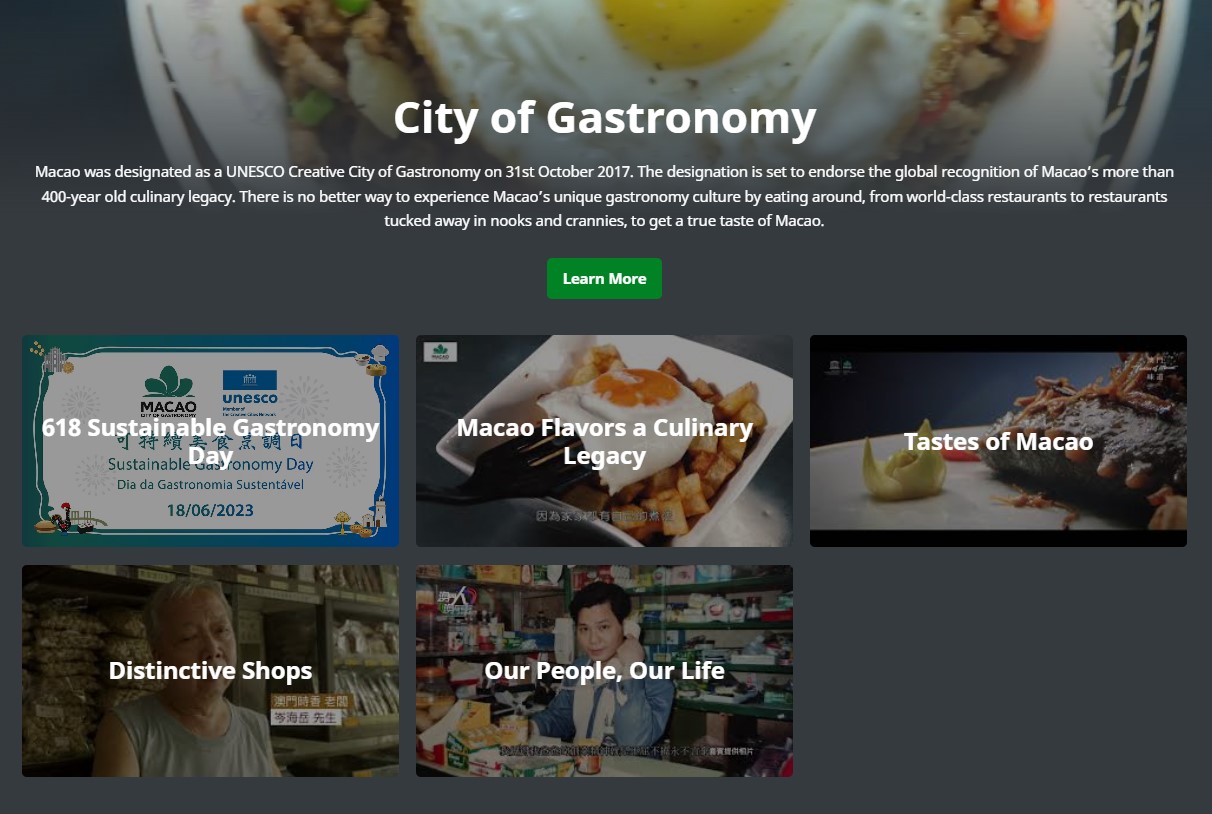 “Gastronomic Journey” website