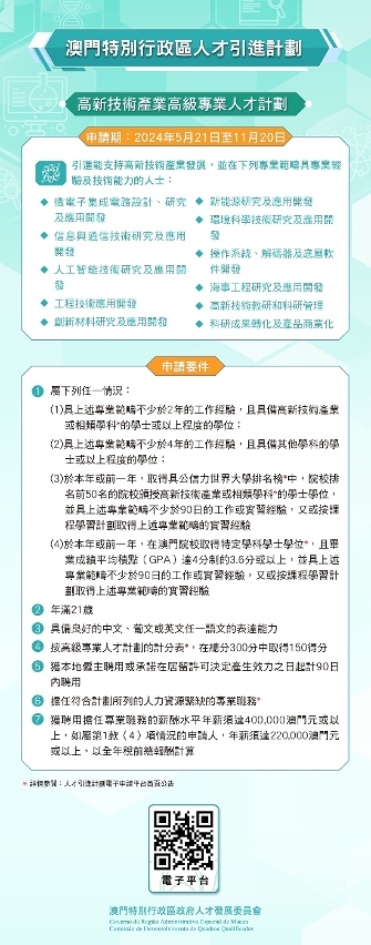 高新技術產業高級專業人才計劃