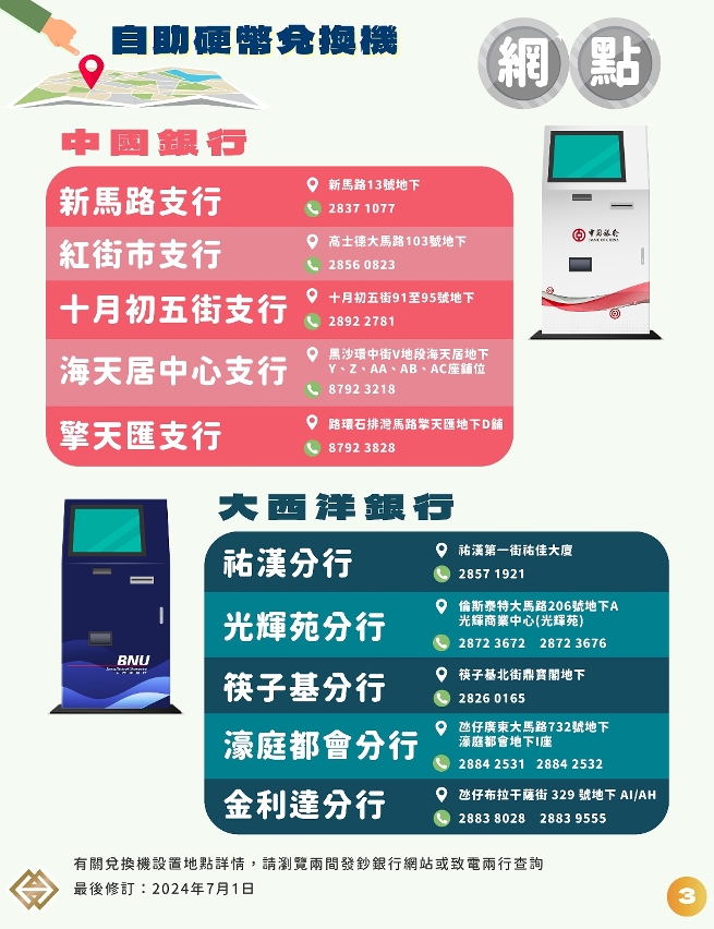 自助硬幣兌換機增設“過數易”轉帳功能