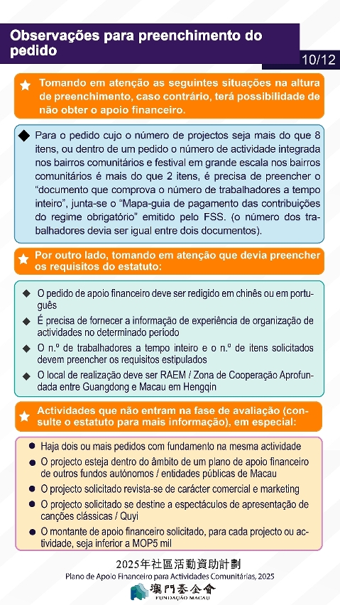 plano de apoio financeiro para actividades comunitárias, 2025-p-10