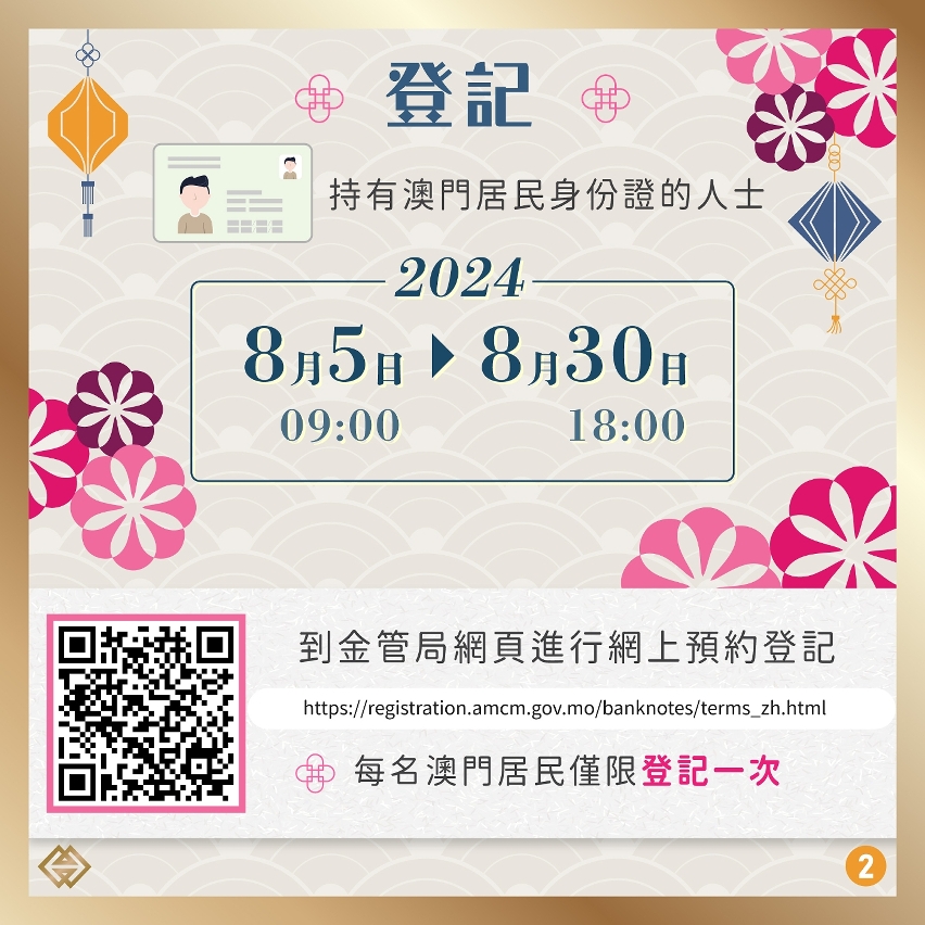 下週一起（5日）可登記兌換鼠年、牛年、虎年及兔年生肖鈔