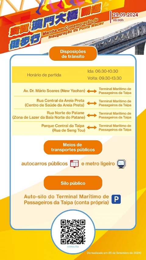 Informações da "Marcha em Comemoração da Inauguração da Ponte Macau" (3)