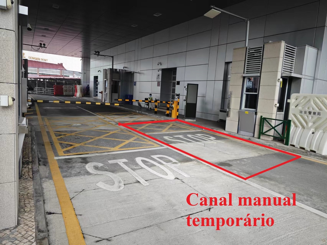 Em caso necessário, o CPSP irá disponibilizar um “Canal manual  temporário” na faixa de rodagem do átrio de partida das Portas do Cerco.
