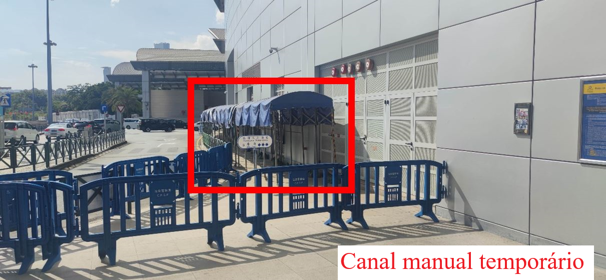 Em caso necessário, o CPSP irá disponibilizar um “Canal manual  temporário” na faixa de rodagem do átrio de partida das Portas do Cerco.