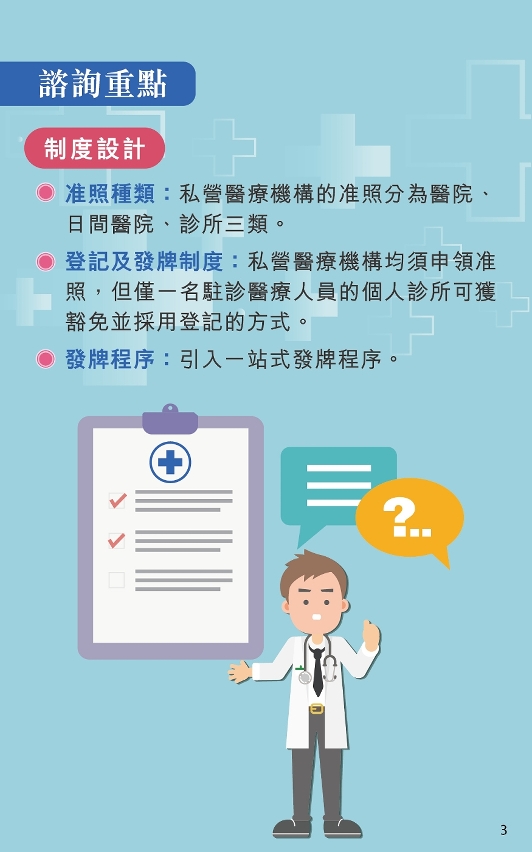 《私營醫療機構業務法律制度》公開諮詢圖文包