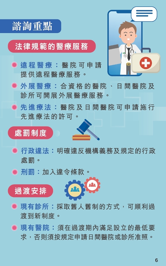 《私營醫療機構業務法律制度》公開諮詢圖文包