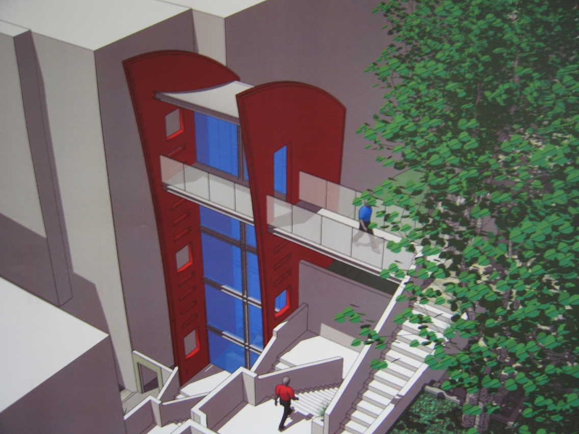 愕斜巷升降機效果圖