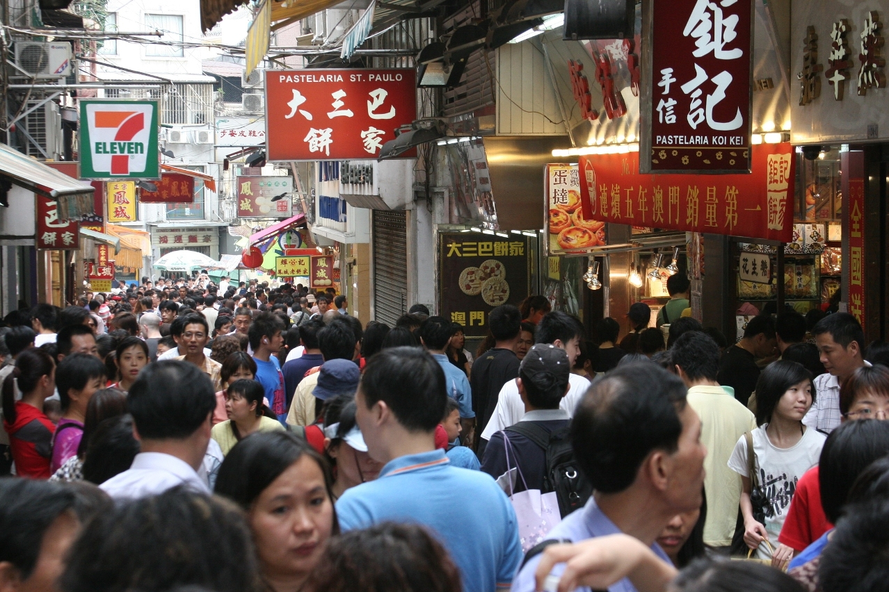 旅遊區水洩不通