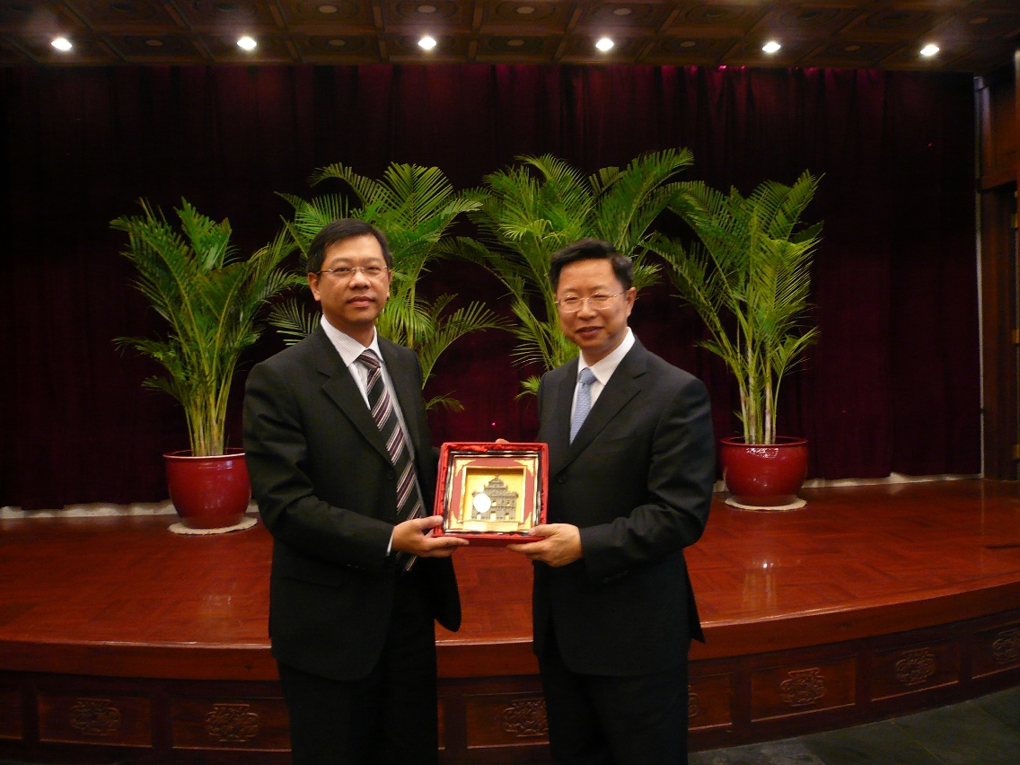 經濟局代局長蘇添平率領代表團拜會中國國際貿易促進委員會副會長于平