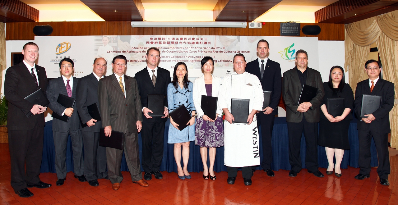 Western Culinary Arts Practicum Programme Agreement Signing Ceremony between 11 Hotels and IFT