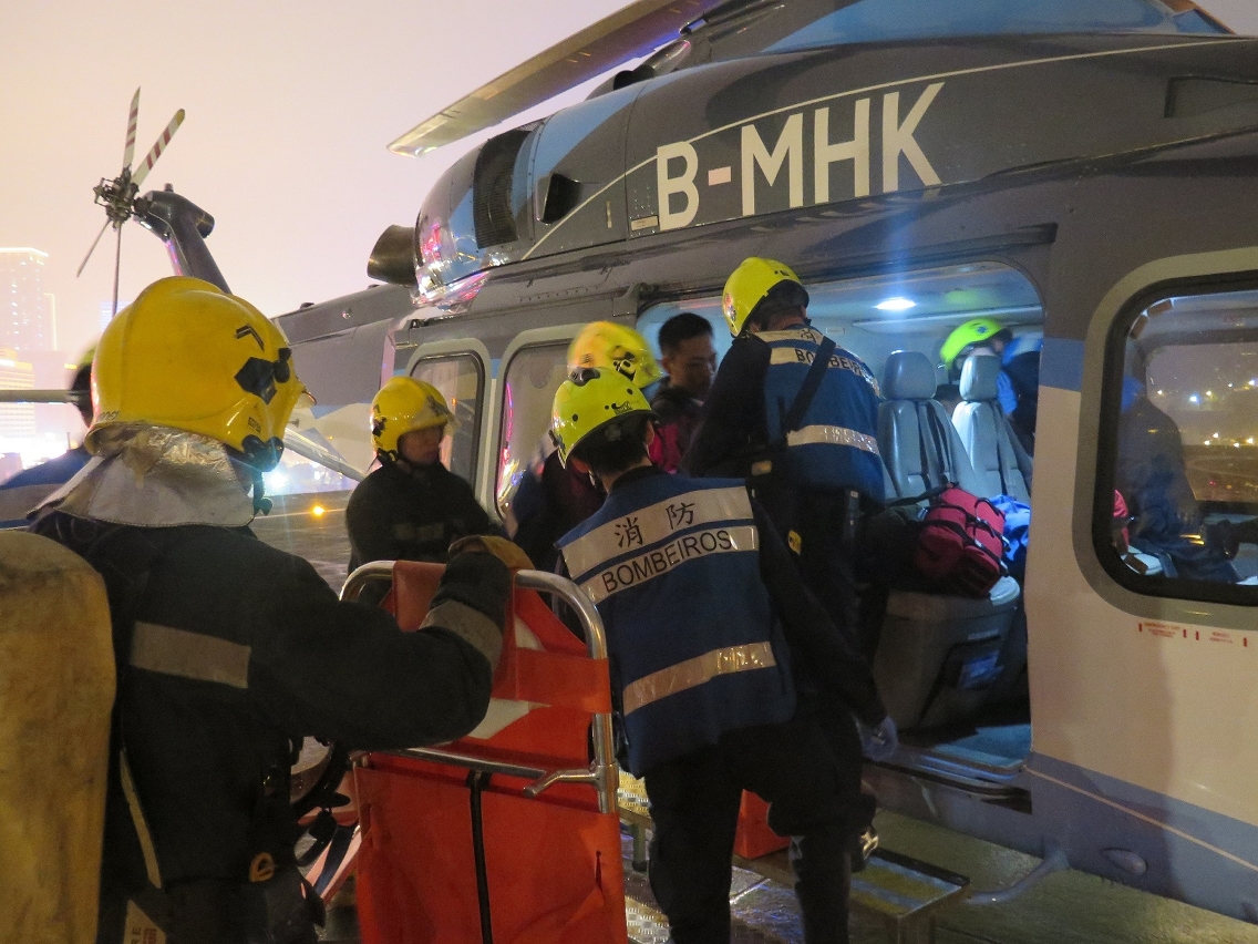 Um exercício de segurança operacional teve lugar no Heliporto de Macau na noite de 02 de Dezembro, para testar a capacidade de resposta a uma situação de emergência provocada por um acidente de helicóptero.