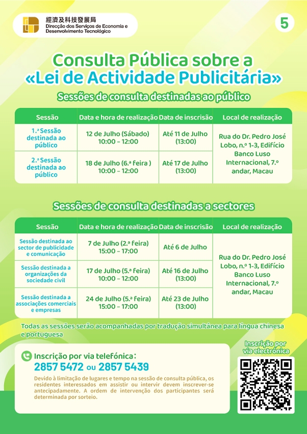 Infografia da consulta pública sobre a revisão da “Lei de Actividade Publicitária”5
