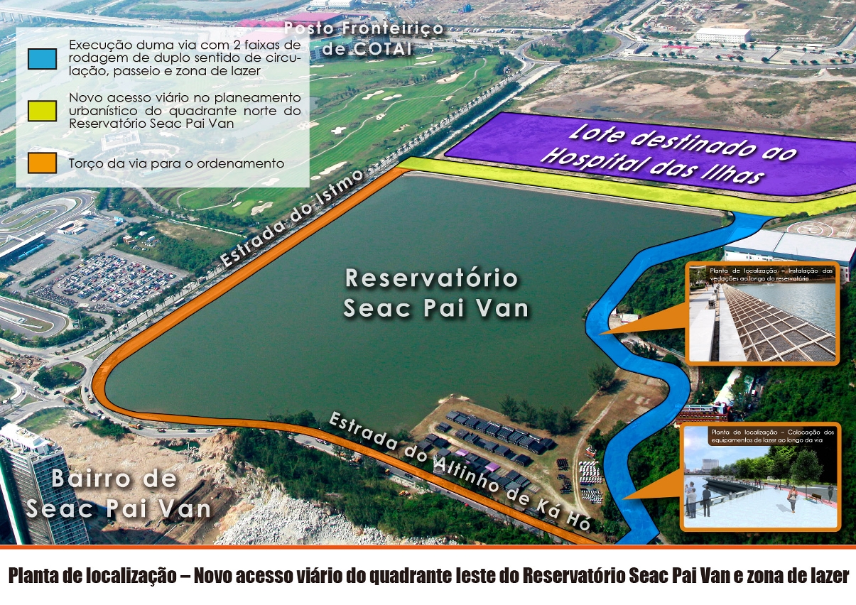 Planta de localização – Novo acesso viário do quadrante leste do Reservatório Seac Pai Van e zona de lazer