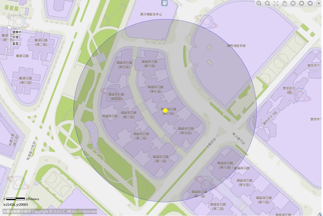 黑沙環中街廣福安花園一帶滅蚊範圍